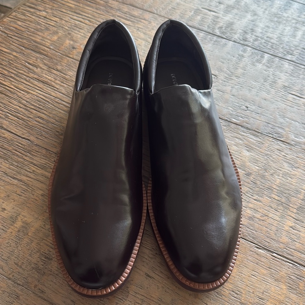 Men’s Donald Kleiner brown slip on dress shoes size 11 1/2 to 12